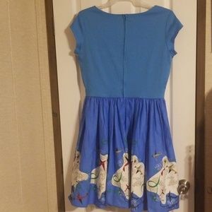 Pinup Couture Dresses - Magic of Mary Blair blue planes print dress XL Pinup Couture Dresses - Magic of Mary Blair blue planes print dress XL